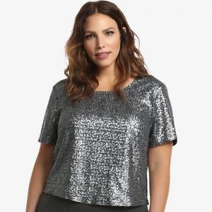 Torrid Insider Collection Sequin Crop Top size 3